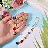 2Pcs Glass Car Pendant Decorations AJEW-GL0003-28-3