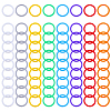 80Pcs 8 Colors Plastic Loose Leaf Book Binder Hinged Rings FIND-SP0004-81-7