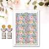 Flower Pattern Ceramics Clay Water Transfer Paper PW-WG39513-09-1