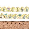 Electroplate Transparent Glass Beads Strands EGLA-N056-01A-11-4