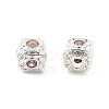 Brass Micro Pave Cubic Zirconia Beads KK-R216-17P-03-2