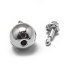 Anti-Tarnish Rhodium Plated 925 Sterling Silver Box Clasps STER-L057-015A-2