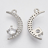 Brass Micro Pave Cubic Zirconia Pendants KK-T050-41P-NF-2