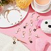 Alloy Enamel Star Pendant Locking Stitch Markers HJEW-AB00115-4