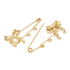 Bowknot 304 Stainless Steel Safety Pins Brooch Findings SA-CBA098D-12B-G-2