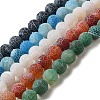Natural & Dyed Crackle Agate Bead Strands G-T056-10mm-M-2