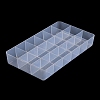 18 Grids Transparent Plastic Jewelry Trays CON-K002-02B-3