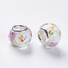Handmade Lampwork European Beads LAMP-S193-009G-2