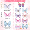 SUNNYCLUE 180Pcs 9 Style Two Tone Polyester Fabric Wings Crafts Decoration FIND-SC0004-17-2