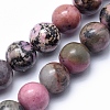 Natural Rhodonite Beads Strands X-G-G717-10mm-1