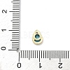Teardrop Brass Micro Pave Cubic Zirconia Cabochons KK-P345-13G-B08-3