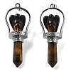 Natural Tiger Eye Pointed Big Pendants KK-H491-01P-02-1