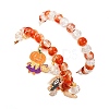 2Pcs Spray Painted Crackle Glass Round Beads Stretch Bracelets BJEW-JB12484-03-4