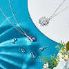 6Pcs 925 Sterling Silver Pendants STER-BBC0006-36B-4