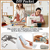 2Pcs 2 Styles Rectangle Canvas Cloth Zipper Pocket Storage Bags ABAG-NB0002-33B-4