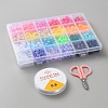 DIY Plastic Barrel Beads Bracelets Makings Kits DIY-WH0888-420-1