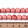 Dyed Synthetic Fossil Beads Strands G-T139-8mm-66D-5