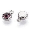 201 Stainless Steel Rhinestone Charms STAS-S068-06-1