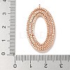 Rack Plating Brass Micro Pave Cubic Zirconia Pendants KK-L224-051RG-3