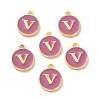 Golden Plated Alloy Enamel Charms ENAM-XCP0001-13V-2