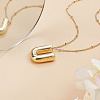 1pc Brass Chain with Alloy Letter Pendants Necklaces NJEW-LP0001-41U-G-3