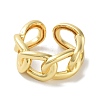 Brass Open Cuff Rings for Women RJEW-E292-19G-2