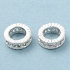 Rack Plating Brass Micro Pave Cubic Zirconia Beads KK-A186-03C-S-1