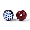 Opaque Printed Acrylic Beads SACR-T035-01M-2