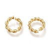 Brass Twisted Open Jump Rings X-KK-M207-01G-01-1