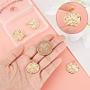 6Pcs Brass Micro Pave Clear Cubic Zirconia Pendants KK-BBC0004-78-3