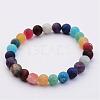 Natural Amazonite & Gemstone Beads Stretch Bracelets BJEW-JB02509-04-1