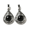 Natural Obsidian Pendants G-Q158-05P-24-1