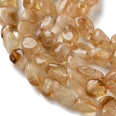 Natural Citrine(Heated) Beads Strands G-F827-A01-02-1