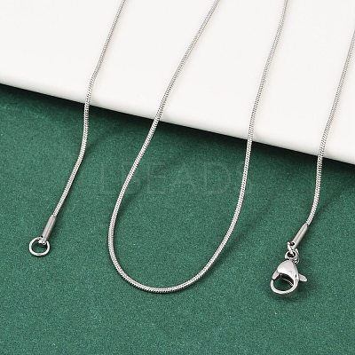Tarnish Resistant 304 Stainless Steel Snake Chain Necklaces NJEW-F196-14P-1