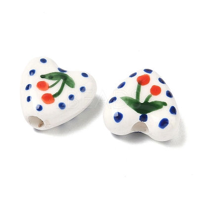 Handmade Porcelain Enamel Beads PORC-K011-02E-1