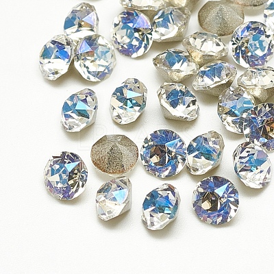 Pointed Back Glass Rhinestone Cabochons RGLA-T110-6mm-001MO-1