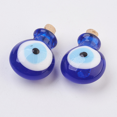 Handmade Lampwork Perfume Bottle Pendants X-LAMP-P044-H05-1