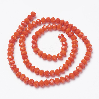 Opaque Solid Color Glass Beads Strands EGLA-A034-P2mm-D03-1