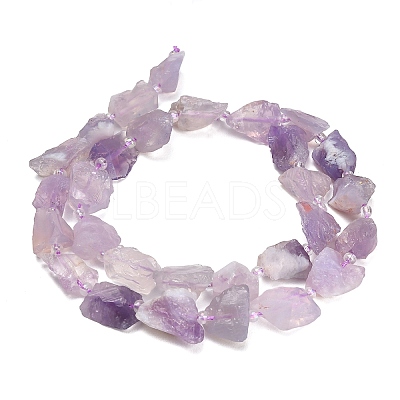 Raw Rough Natural Lavender Amethyst Beads Strands GG-CBAA9B4-F02-1