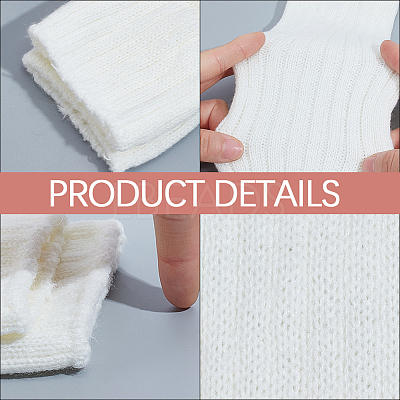1 Pair Acrylic Fibers Long Mesh Lace Gloves AJEW-CN0006-67A-1