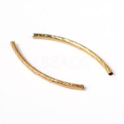 Brass Tube Beads KK-EC295-G-1
