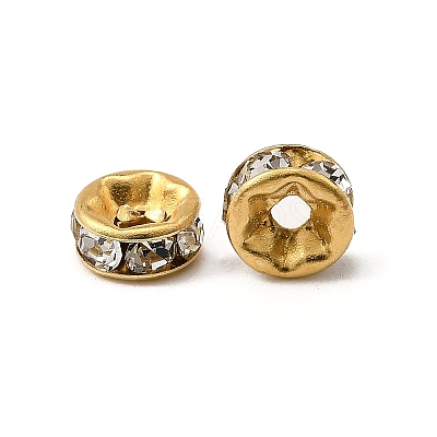 Brass Rhinestone Spacer Beads RB-A014-Z5mm-01C-1