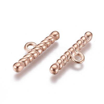 Ion Plating(IP) 304 Stainless Steel Toggle Clasps Parts LS-STAS-F241-07-RG-1