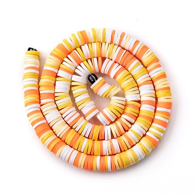 Handmade Polymer Clay Beads Strands CLAY-R089-6mm-T02B-09-1