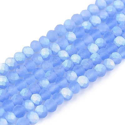 Transparent Glass Beads Strands EGLA-A044-T2mm-MB14-1
