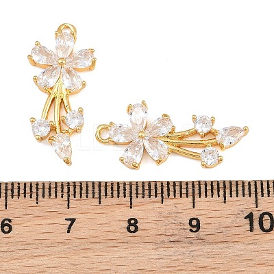 Brass Micro Pave Cubic Zirconia Pendants CU-CBA7392-12G-01-1