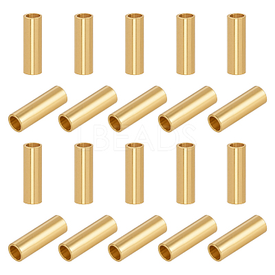 20Pcs 925 Sterling Silver Spacer Tube Beads STER-PH0004-75A-1
