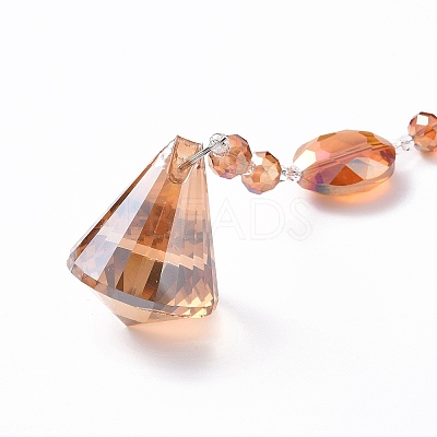 Crystal Teardrop Beaded Wall Hanging Decoration Pendant Decoration HJEW-G019-01F-1