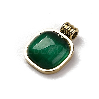 Real 14K Gold Plated 304 Stainless Steel Pendants STAS-R005-01G-01-1