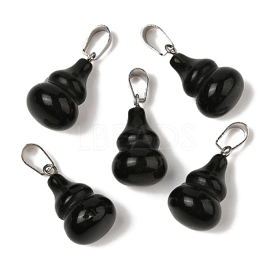 Natural Obsidian Pendants G-B127-03P-17-1